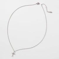 BAGUETTE CZ CROSS PENDANT NECKLACE
