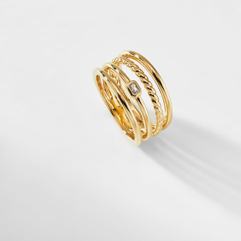 GOLDEN HOUR FAUX MULTI RING