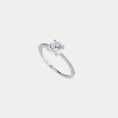 MODERN LOVE ROUND CZ RING