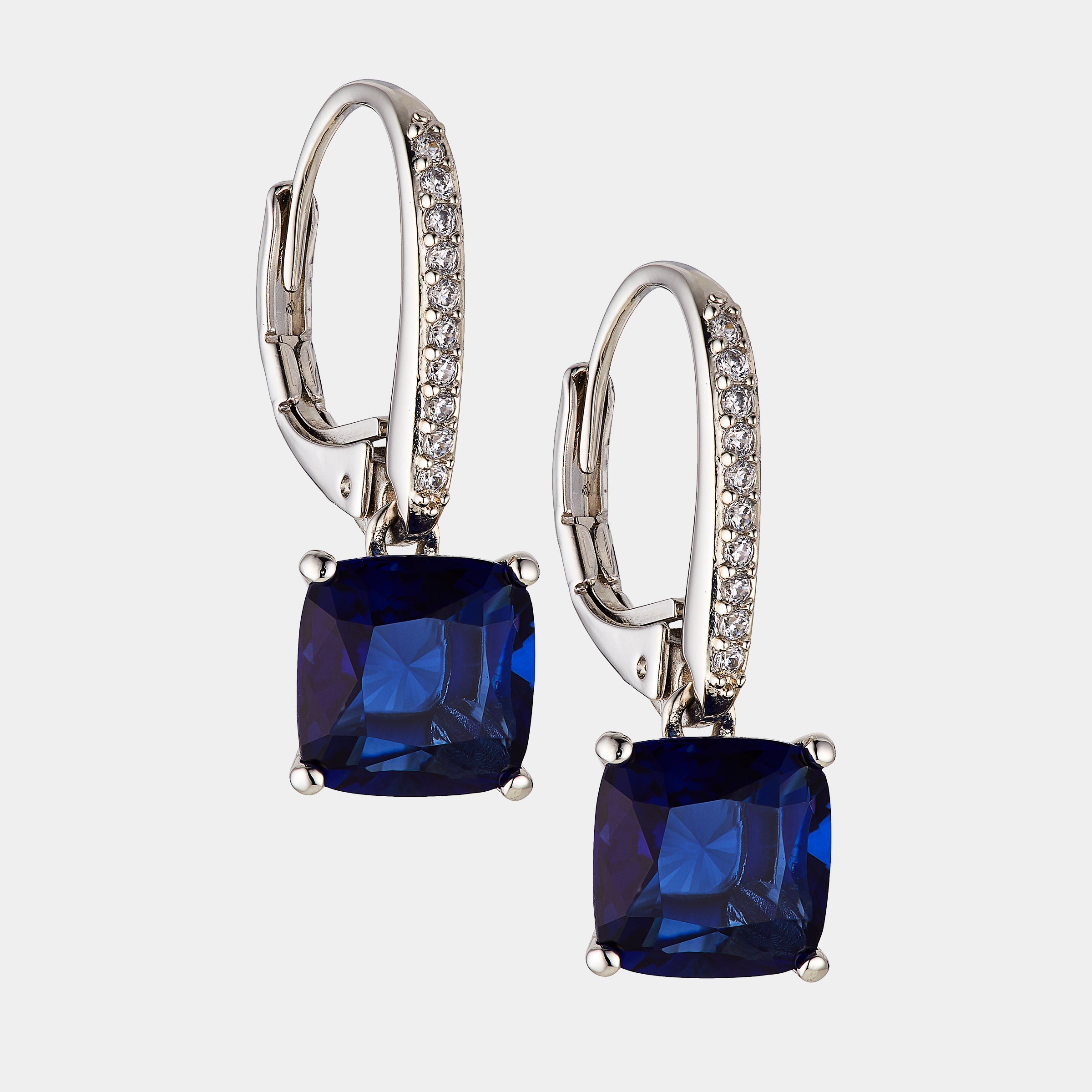 De la Vie Sapphire and Diamond Drop Earrings