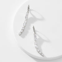RSVP CZ LINEAR EARRINGS