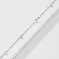 ITTY BITTY CZ BALL CHAIN ANKLET