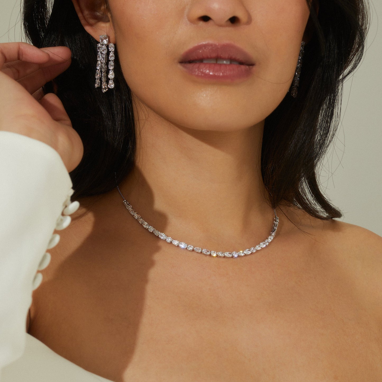 SHINE ON CZ CHANDELIER EARRINGS
