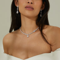CZ PEAR DROP NECKLACE