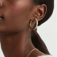 ENTWINE CZ HOOP EARRINGS
