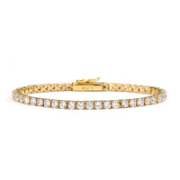 nadri 18k gold plated sterling silver cz tennis bracelet 6.5" small