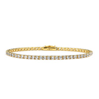nadri 18k gold plated sterling silver cz tennis bracelet 7.75" large