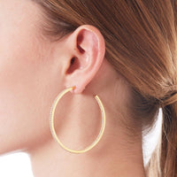 LARGE PAVE INSIDE OUT HOOP - 3 Colors