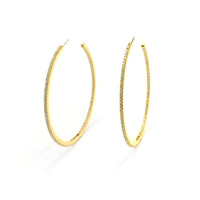 LARGE PAVE INSIDE OUT HOOP - 3 Colors
