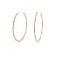 LARGE PAVE INSIDE OUT HOOP - 3 Colors