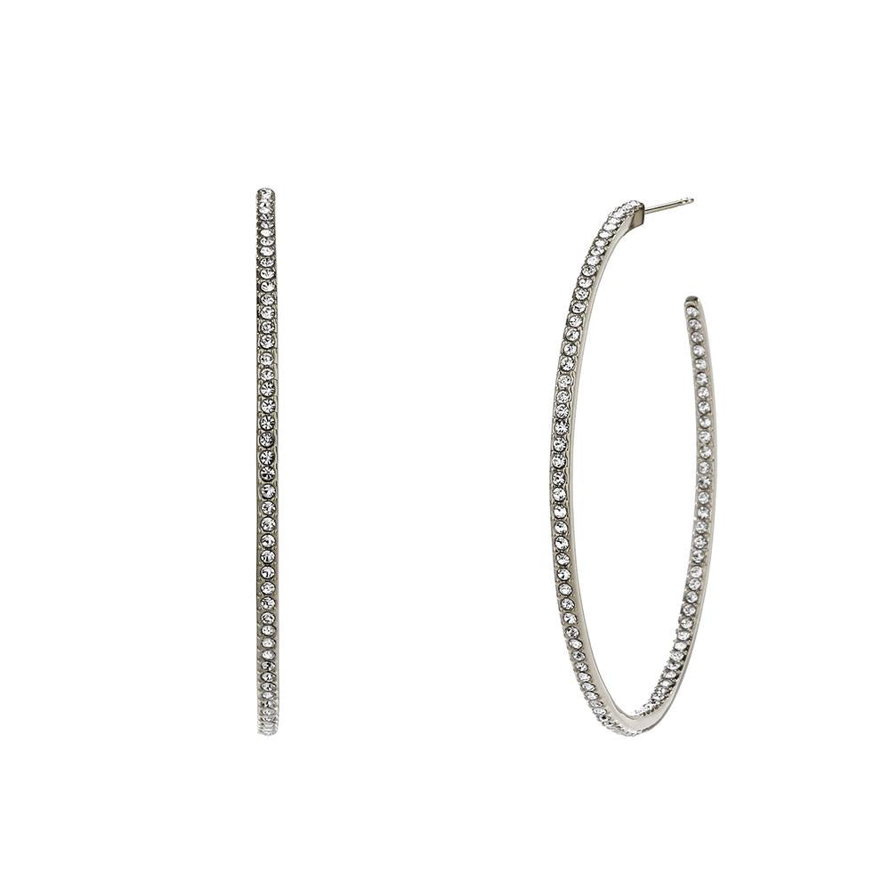 LARGE PAVE HOOP EARRINGS