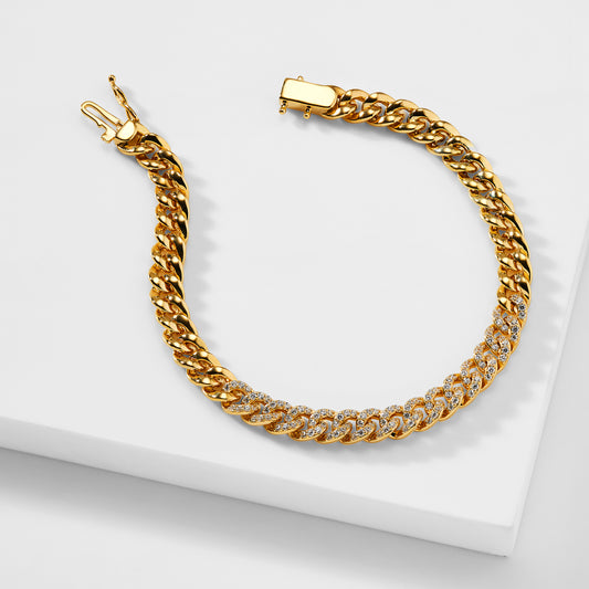 BILLIE CURB CHAIN LINE BRACELET