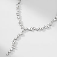 AVALANCHE STERLING SILVER MIXED CZ Y NECKLACE