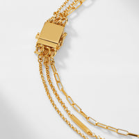 MUSE CZ TRIPLE LAYER COLLAR NECKLACE