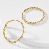 MUSE CZ LENTIL HOOP EARRINGS
