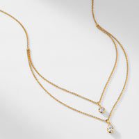 MUSE CZ DOUBLE LAYERED NECKLACE