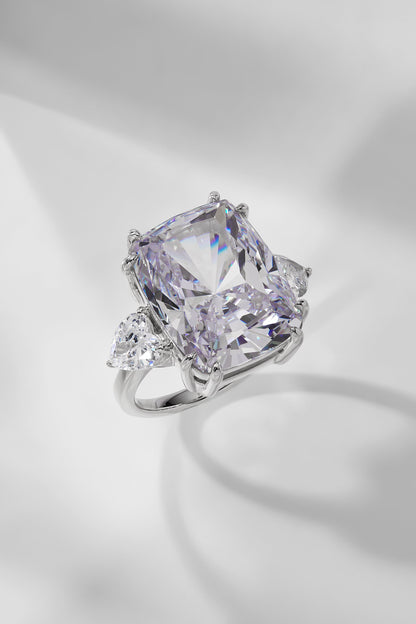 GLITZ CUSHION CUT CZ STATEMENT RING