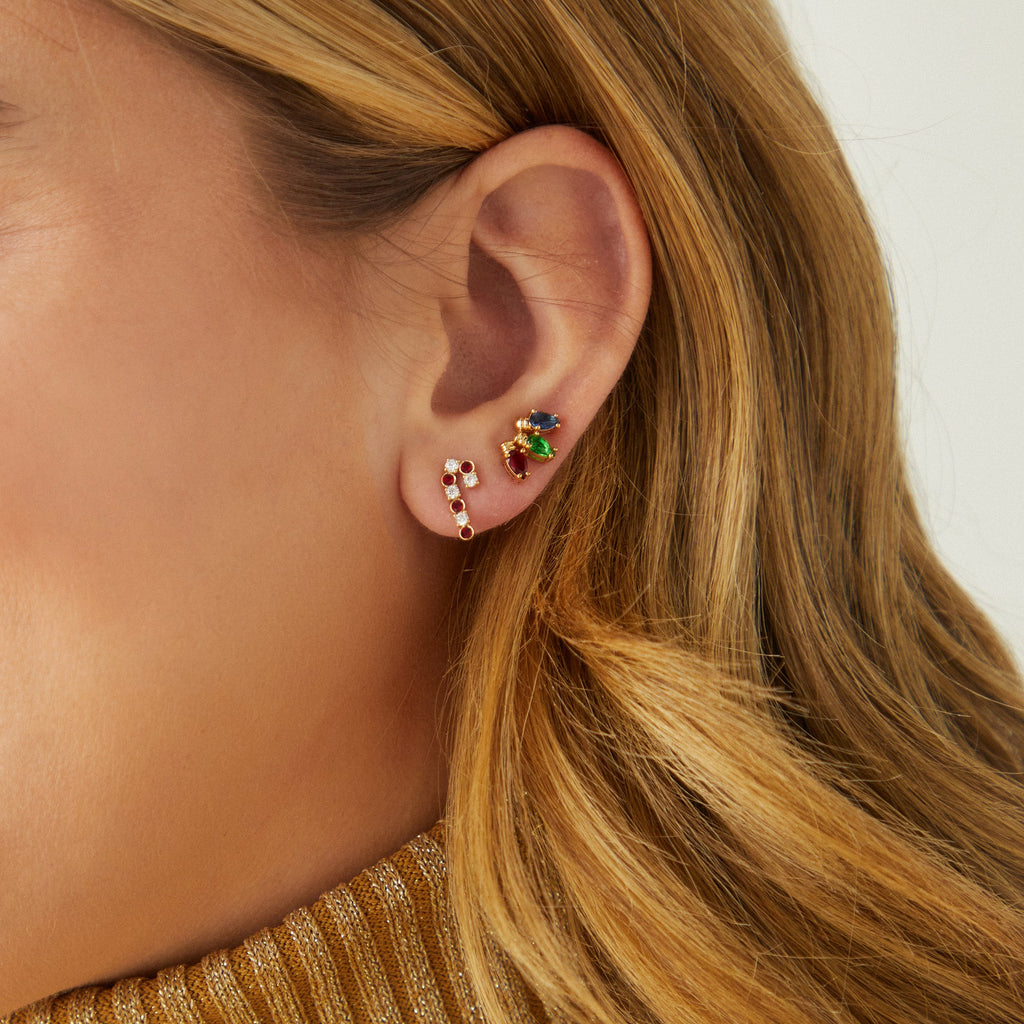 SECRET SANTA CANDY CANE SET OF EARRINGS