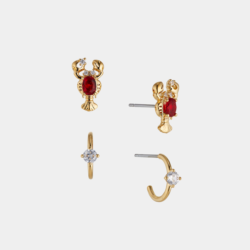 AJOA VACAY LOBSTER SET OF EARRINGS