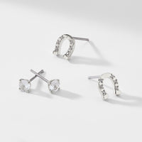 SMALL FORTUNE HORSESHOE STUD SET OF EARRINGS