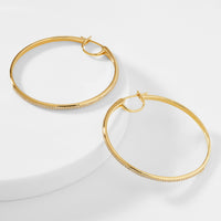 AJOA WYTHE LARGE PAVE HOOP EARRINGS