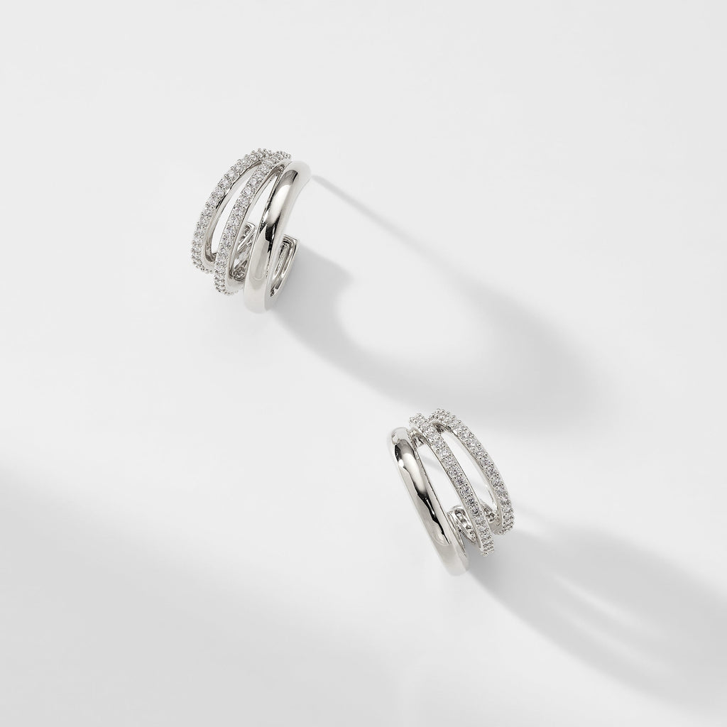 SMALL FORTUNE ILLUSION HOOP EARRINGS